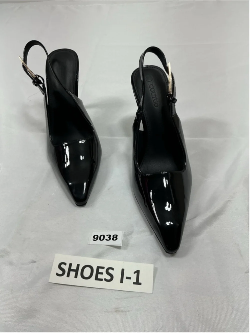 Womans New Coutgo Sling Back Pumps Black Size 9.5 Stiletto Heel